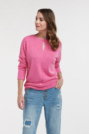 Keyhole Knit Top Pink