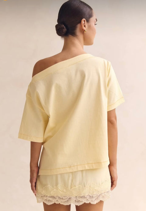 Coco Off Shoulder Top Lemon