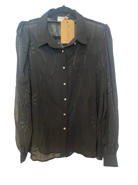 Embroided Blouse (Pre-Loved) Black