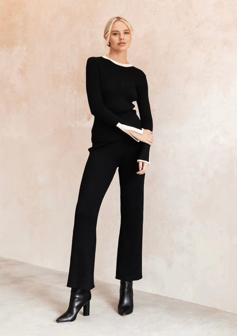 Mod Squad Knit Pant Black