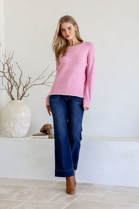 Blanket Stitch Knit Rose