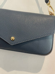 Envelope Leather Mini Bag Blue