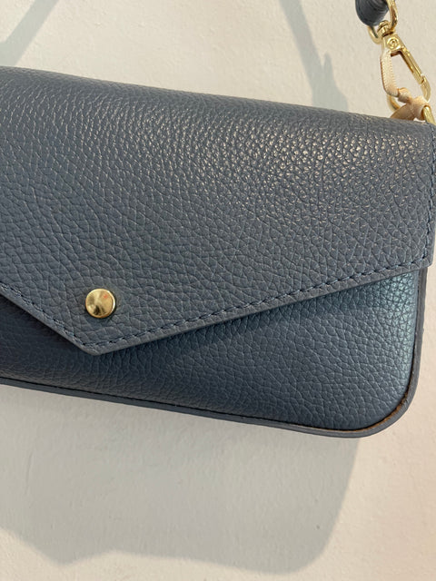 Envelope Leather Mini Bag Blue