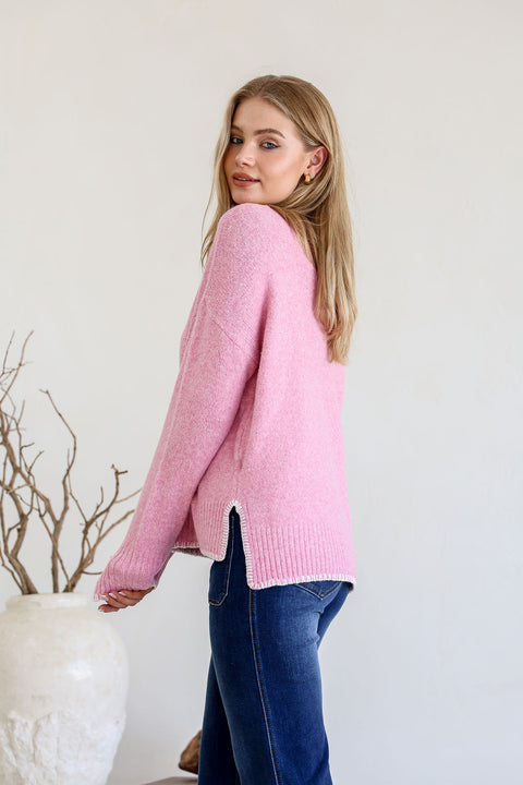 Blanket Stitch Knit Rose