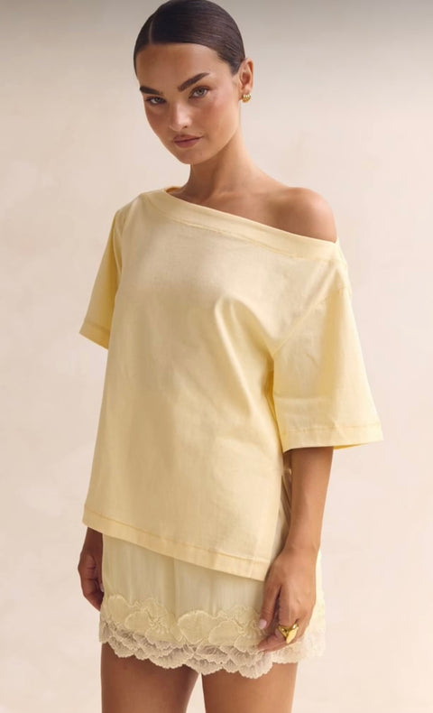 Coco Off Shoulder Top Lemon