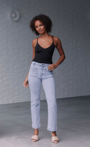 Patch Pocket Jean Light Wash
