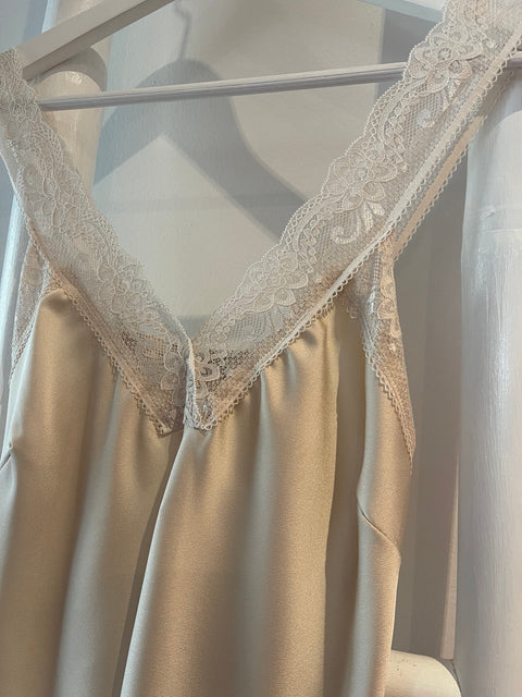 Lace Satin Camisole Champagne