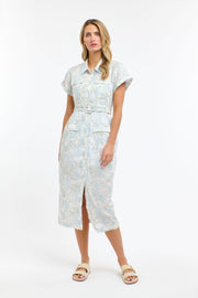 Amelia Embroided Dress Light Blue