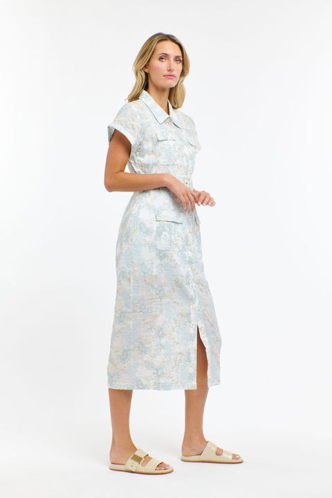 Amelia Embroided Dress Light Blue