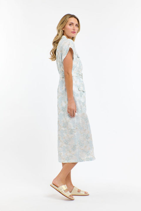 Amelia Embroided Dress Light Blue