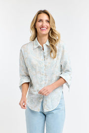 Amelia Embroidered Shirt Pale Blue