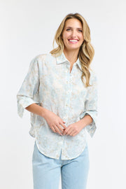 Amelia Embroidered Shirt Pale Blue