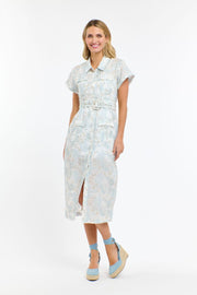 Amelia Embroided Dress Light Blue