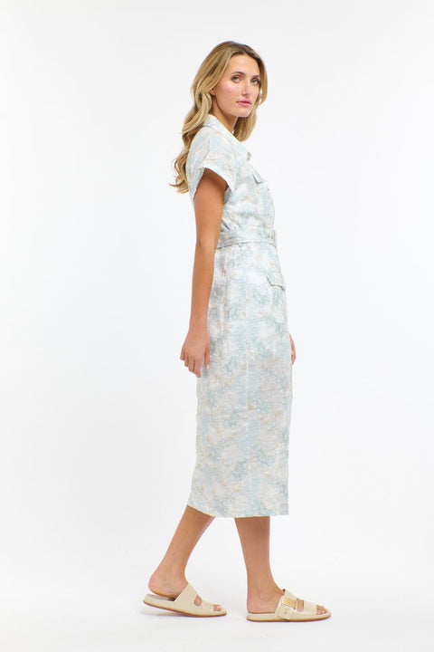 Amelia Embroided Dress Light Blue