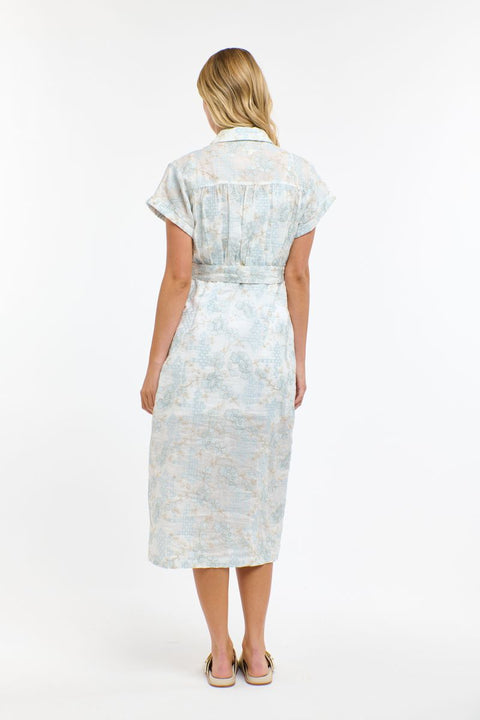 Amelia Embroided Dress Light Blue