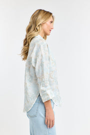 Amelia Embroidered Shirt Pale Blue