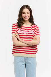 Amore Mio Knit Red/Beige