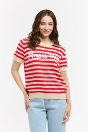 Amore Mio Knit Red/Beige