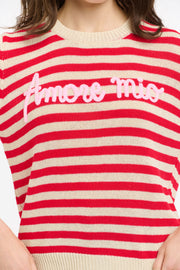 Amore Mio Knit Red/Beige