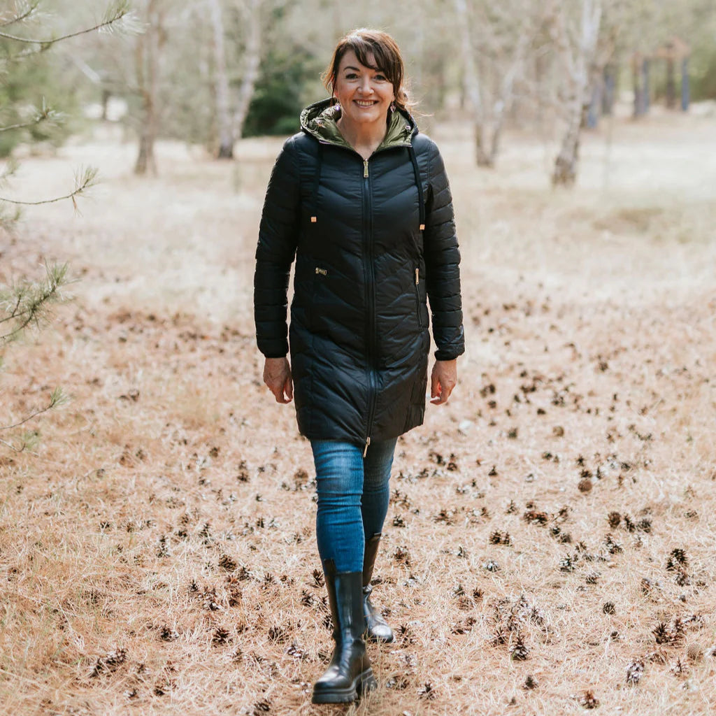 Reversible down puffer jacket sales