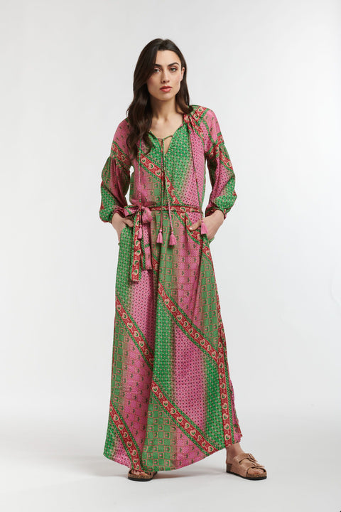 Bomba Dress Green/Pink