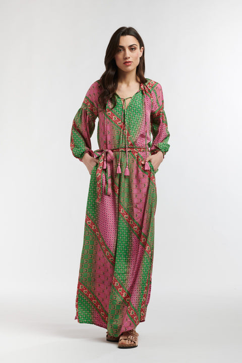 Bomba Dress Green/Pink