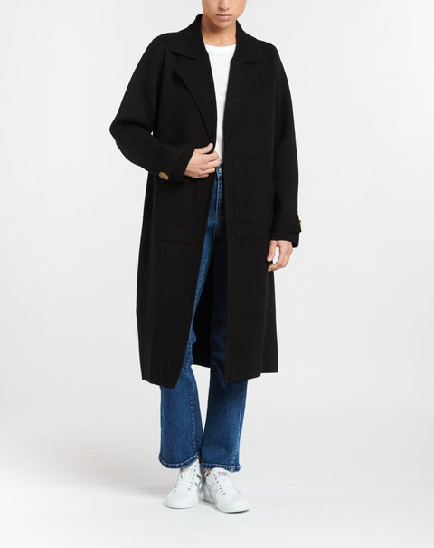 Boston Knit Coat Black