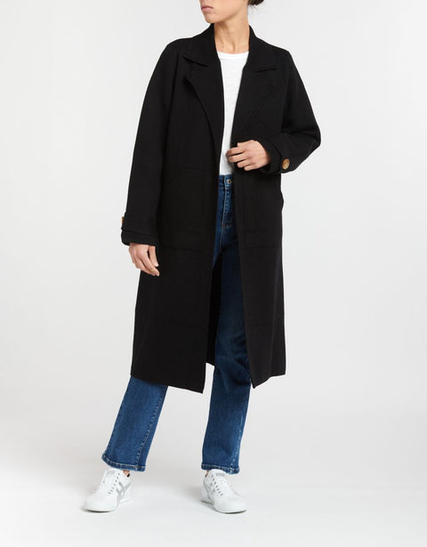 Boston Knit Coat Black
