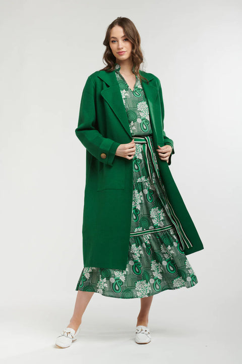 Boston Knit Coat Emerald