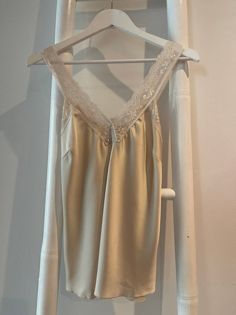 Lace Satin Camisole Champagne