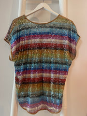Bianca Sequin Tee Rainbow