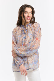 Emily Ruffle Collar Blouse Azzure