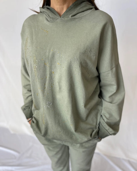 Essential Hooded Top Military