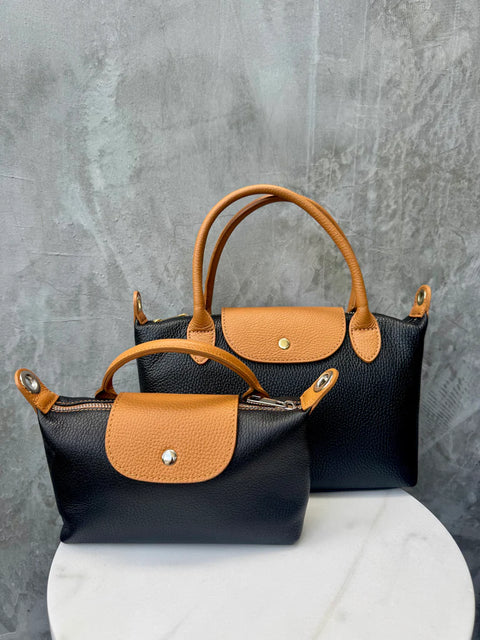 Estelle Maxi Leather Bag Black