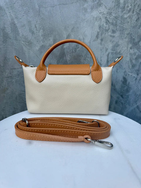 Estelle Maxi Leather Bag Cream