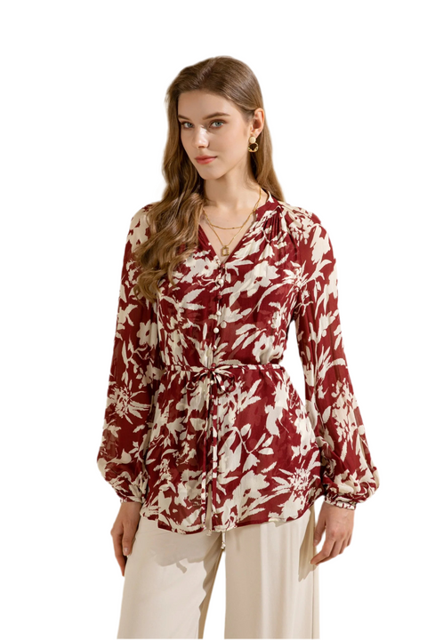 Ramy Blouse Red Dahlia