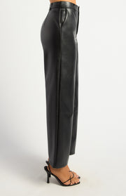 Faux Leather Pant Black