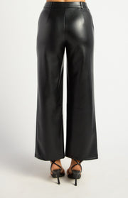 Faux Leather Pant Black