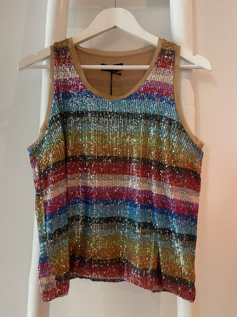 Mare Sequin Cami Rainbow
