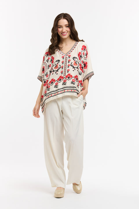 Boho Top Oriental Floral