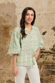 Freida Check Shirt Mint
