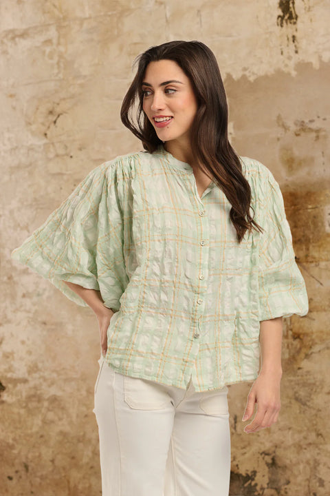 Freida Check Shirt Mint