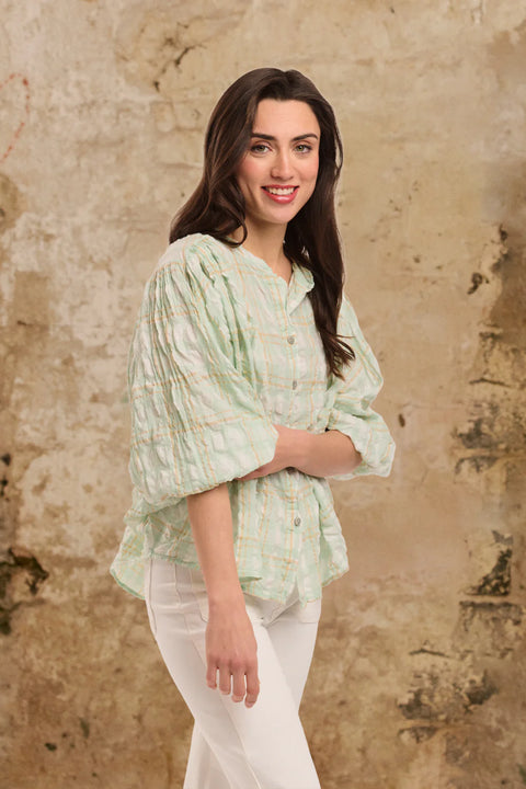 Freida Check Shirt Mint