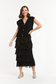 Fringe Skirt Black