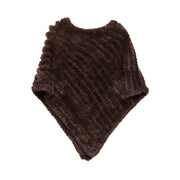 Faux Fur Poncho chocolate