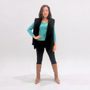 Faux Fur Vest Black