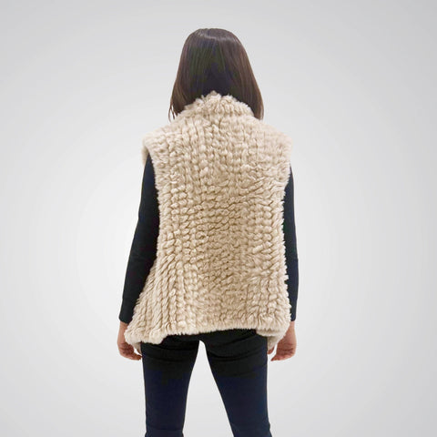 Faux Fur Vest Cream