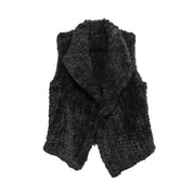 Faux Fur Vest Black