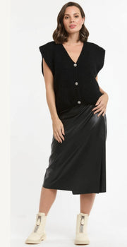 Crystal Mohair Vest Black