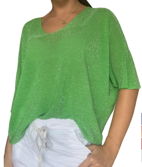 Ponza Lurex Top Wasabi